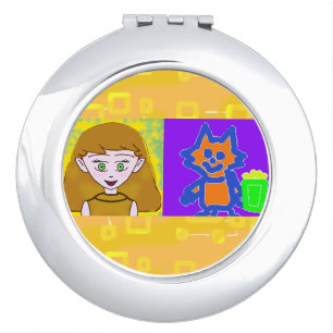 Popcorn Anime Don't Look At Me Yet Compact Mirror