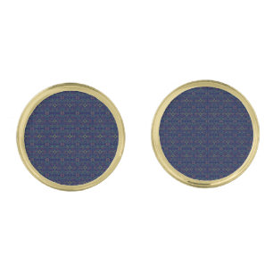 Popcorn Anime Elegant Blue Geometric Cufflinks