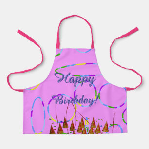 Popcorn Anime Festive Happy Birthday Apron