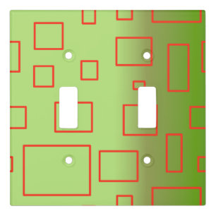 Popcorn Anime Green Red Rectangles Light Switch Cover