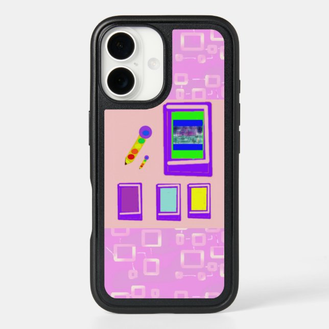 Popcorn Anime Karaoke in Pink Circuit Case (Back)