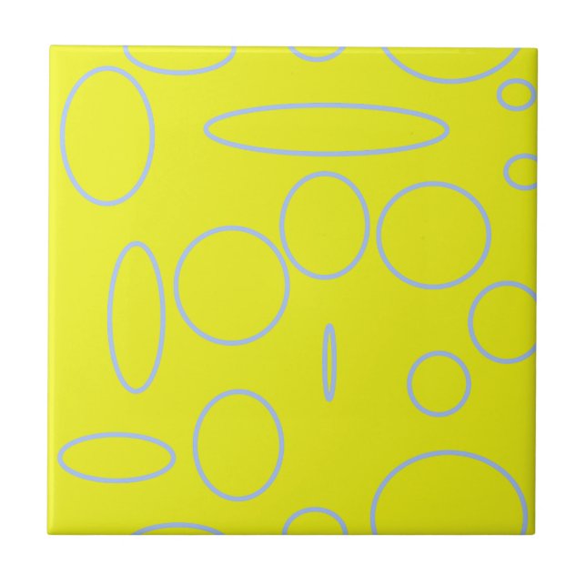 Popcorn Anime Loops Geometric Ceramic Tile (Front)