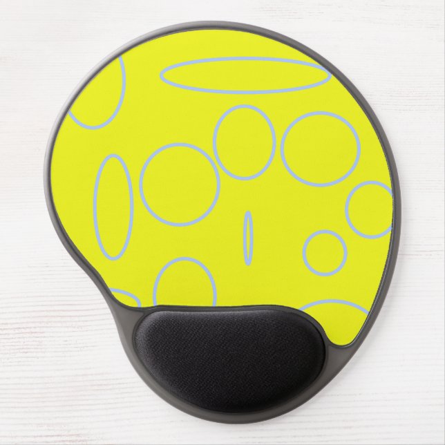 Popcorn Anime Loops Geometric Gel Mouse Pad (Front)