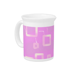 Popcorn Anime Pink Techno-Lemonade Porcelain Pitch Beverage Pitcher