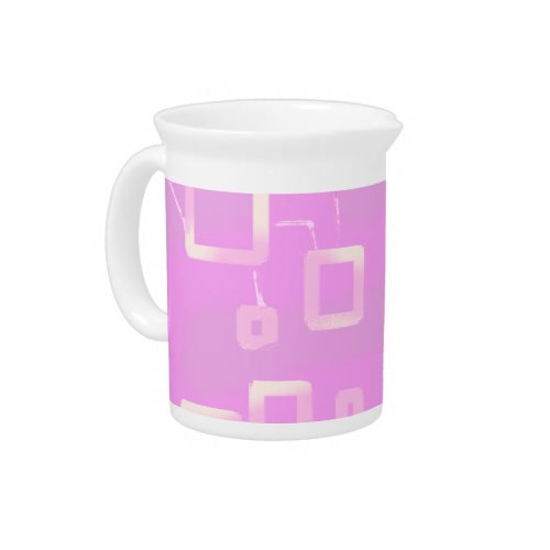 Popcorn Anime Pink Techno_Lemonade Porcelain Pitch Beverage Pitcher