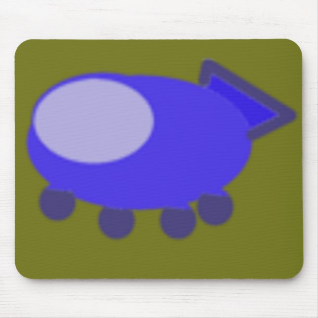 Popcorn Anime Puppy Spaceship Mousepad (Front)