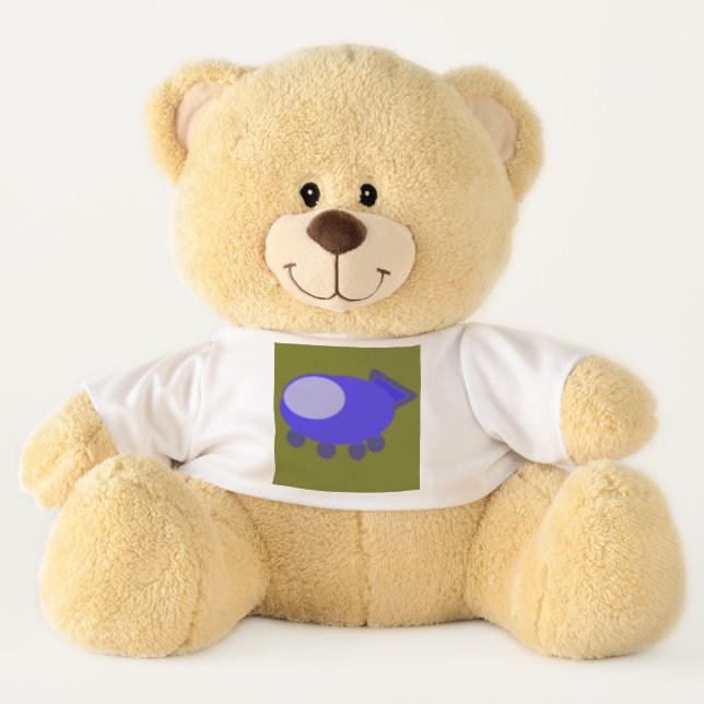 Popcorn Anime Puppy Spaceship Teddy Bear (Front)