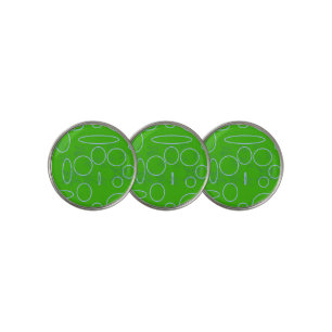 Popcorn Anime Snowflakes Green Circles Golf Ball Marker