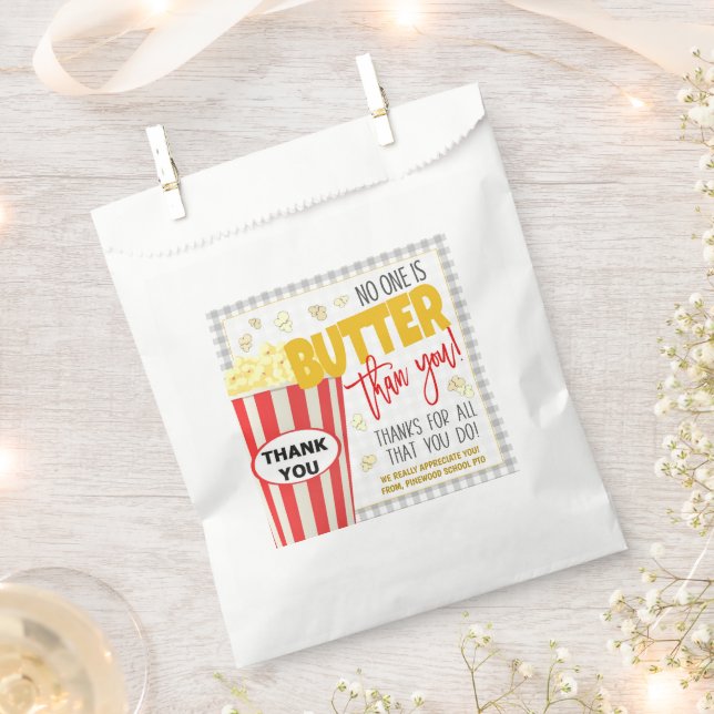 Popcorn Appreciation Favor Treat Bags (Clipped)