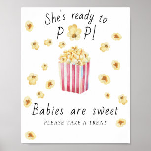 Popcorn baby shower - Babies are sweet Poster