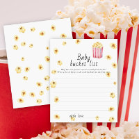 Popcorn baby shower - Baby bucket list game