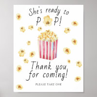 Popcorn baby shower - Thank you for coming 