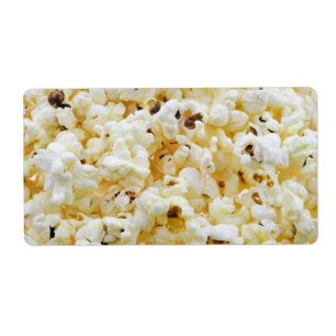 Popcorn background label