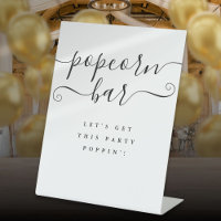 Popcorn Bar Modern Elegant Black And White