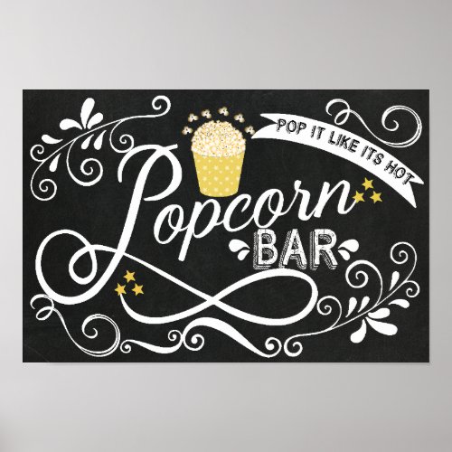 Popcorn Bar Sign