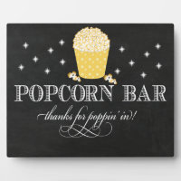 Popcorn Bar Sign Table Easel