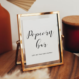 Popcorn bar wedding sign