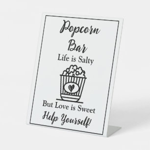 Popcorn Bar   Wedding Sign