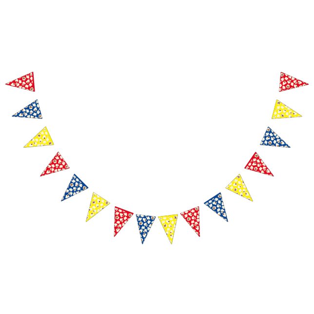 Popcorn Birthday Party Movie Theater Bunting Flags (All)