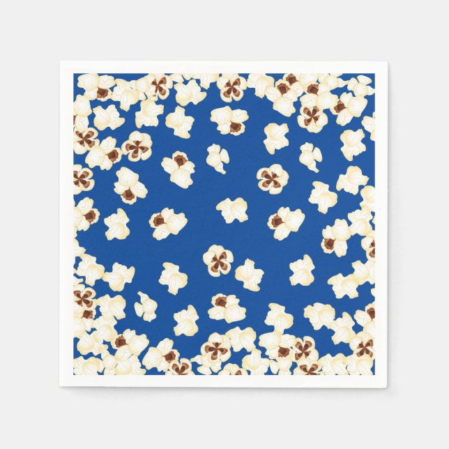 Popcorn Birthday Party Movie Theater Napkins (Front)