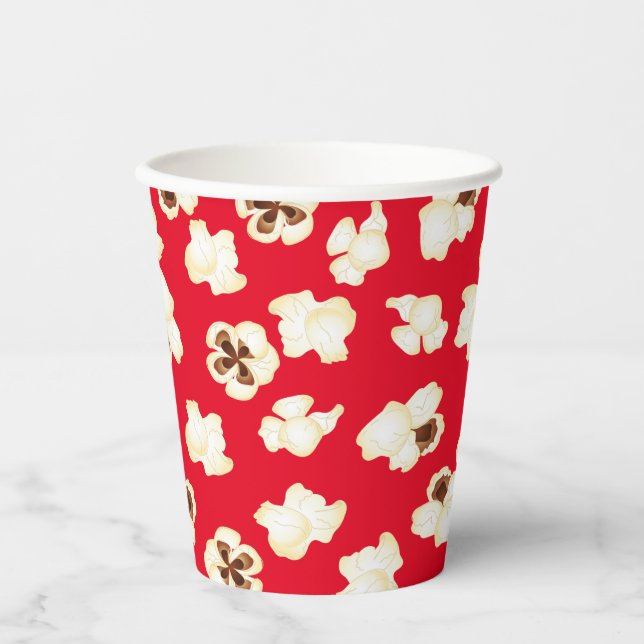 Popcorn Birthday Party Movie Theater Paper Cups (Front)
