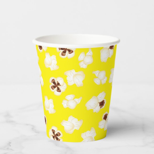 Popcorn Birthday Party Movie Theater Paper Cups (Front)