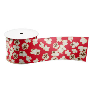 Popcorn Birthday Party Movie Theater Satin Ribbon