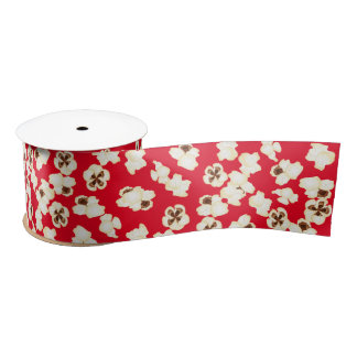 Popcorn Birthday Party Movie Theater Satin Ribbon