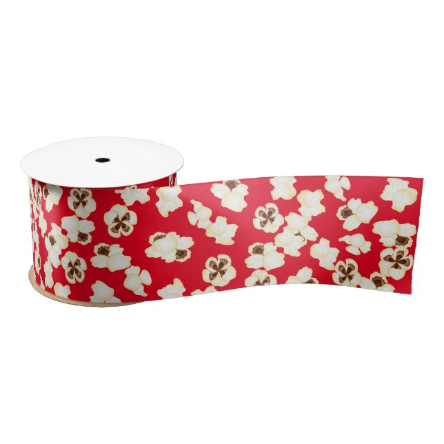 Popcorn Birthday Party Movie Theater Satin Ribbon (Spool)