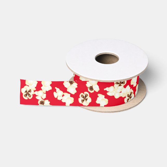 Popcorn Birthday Party Movie Theater Satin Ribbon (Spool)