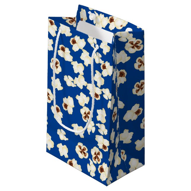 Popcorn Birthday Party Movie Theater Small Gift Bag (Front Angled)