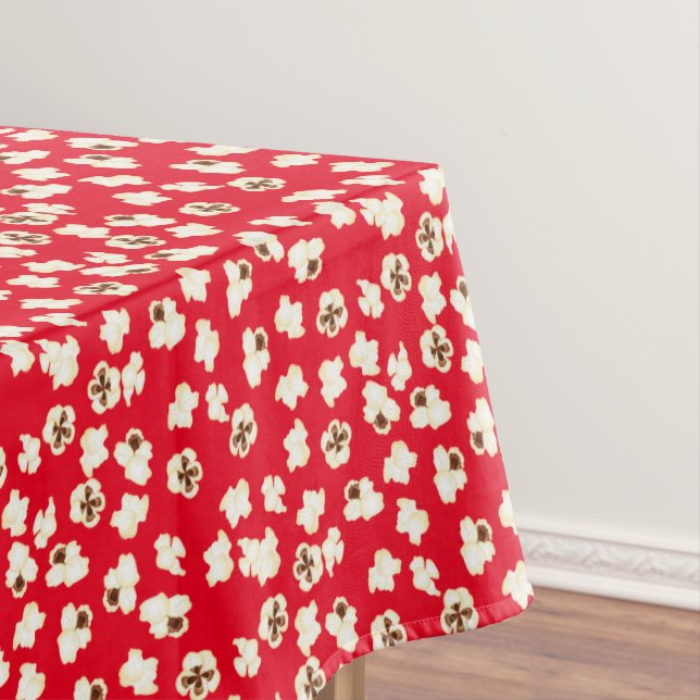 Popcorn Birthday Party Movie Theater Tablecloth (In Situ)