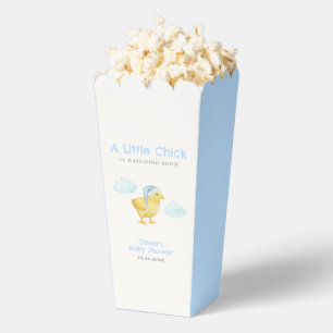 Popcorn Blue Sky Cloud Little Chicken Baby Shower Favor Boxes