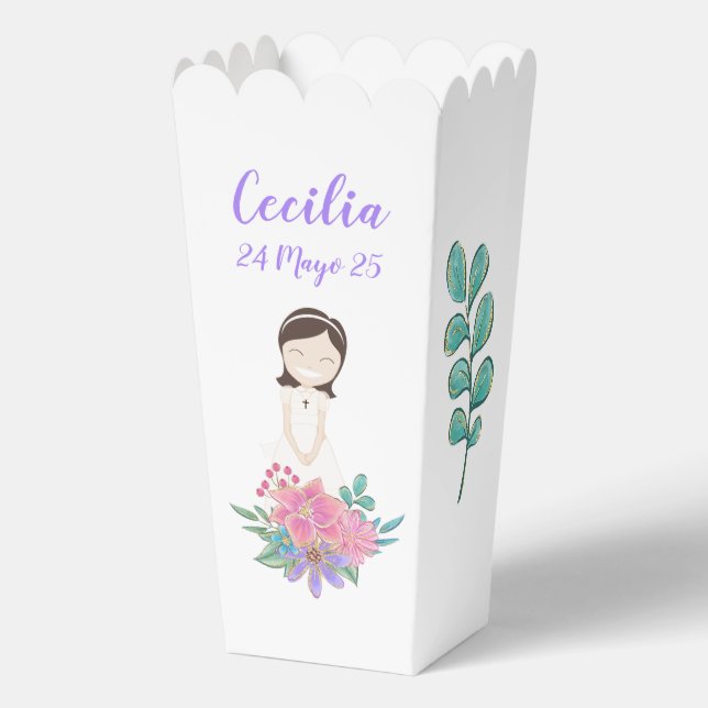 Popcorn Box First communion CECILIA (Front)