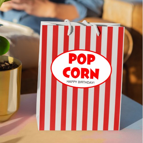 Popcorn Box Movie Theme Personalized Gift Bag