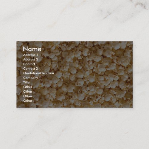 Popcorn Business Cards