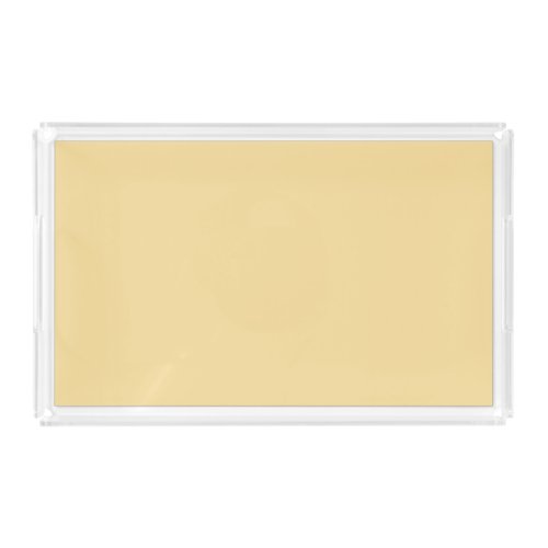 Popcorn Butter Yellow Solid Color Print Acrylic Tray