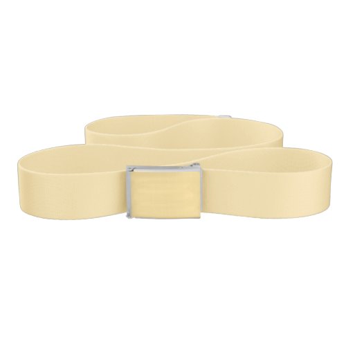 Popcorn Butter Yellow Solid Color Print Belt