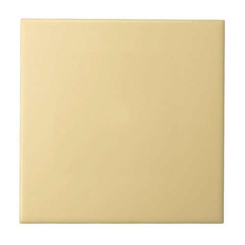 Popcorn Butter Yellow Solid Color Print Ceramic Tile