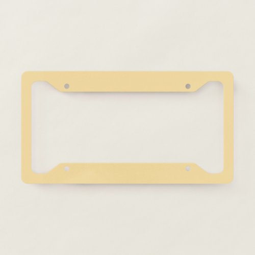 Popcorn Butter Yellow Solid Color Print License Plate Frame