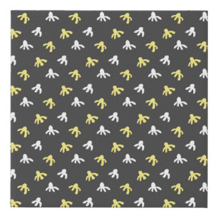 Popcorn Canvas Print (Dark Gray & Butter Yellow)