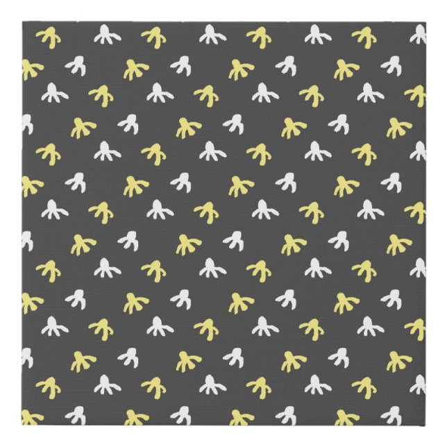 Popcorn Canvas Print (Dark Gray & Butter Yellow) (Front)