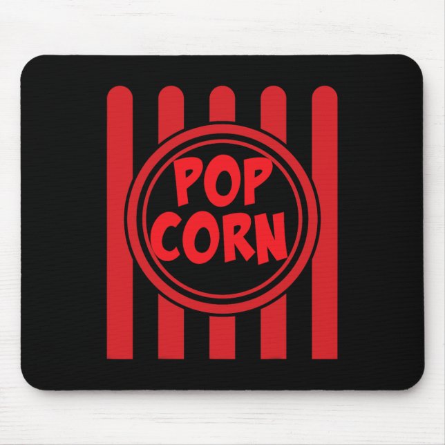Popcorn Carnival Costume Shirt Funny Red White Str Mouse Pad (Front)