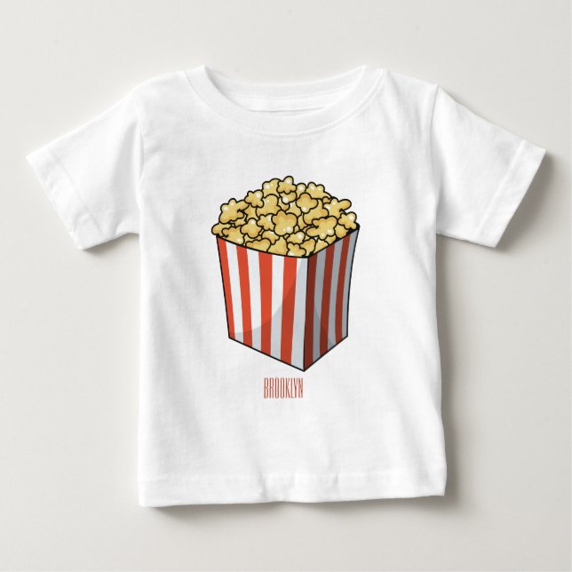 Popcorn cartoon illustration  baby T-Shirt (Front)