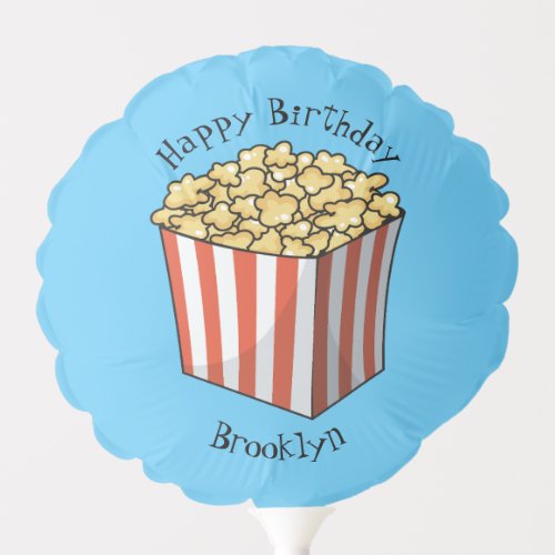 Popcorn cartoon illustration  balloon