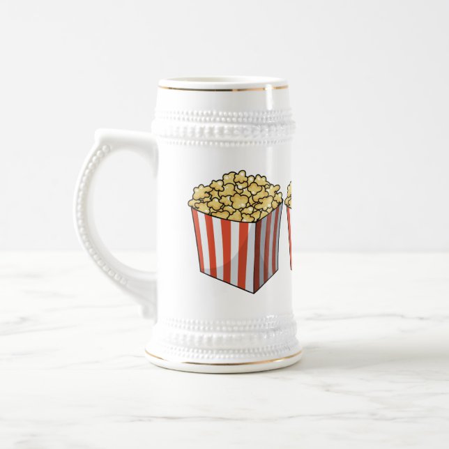 Popcorn cartoon illustration  beer stein (Left)