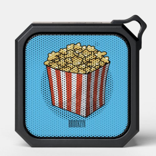 Popcorn cartoon illustration  bluetooth speaker