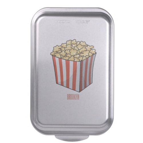 Popcorn cartoon illustration  cake pan