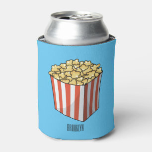 Popcorn cartoon illustration can cooler