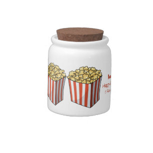 Popcorn cartoon illustration candy jar